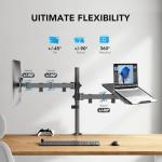 Adjustable Monitor Mount with Tray for Laptops