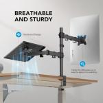 Adjustable Monitor Mount with Tray for Laptops