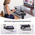 Klearlook Adjustable Rotating Under-Desk Keyboard Tray