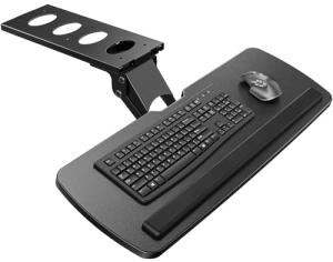 HUANUO Keyboard Tray Under Desk, 360 Adjustable Ergonomic Sliding Keyboard & Mouse Tray, Under Desk Keyboard Tray Slide Out, Keyboard Holder Under Desk for Typing in Home, Office Work, 25"W x 9.84"D
