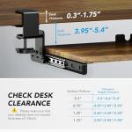 Under Desk Pull-Out Keyboard Tray with C Clamp