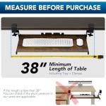 Under Desk Pull-Out Keyboard Tray with C Clamp