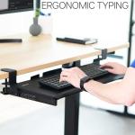VIVO Large Under Desk Keyboard Tray with C-Clamp