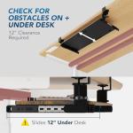 Under Desk Pull-Out Keyboard Tray with C Clamp