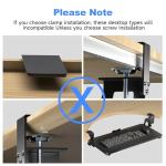 XINLEI Large Under Desk Keyboard Tray with C Clamp