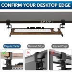 Under Desk Pull-Out Keyboard Tray with C Clamp