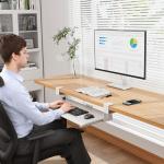 BONTEC Under-Desk Sliding Keyboard and Mouse Tray