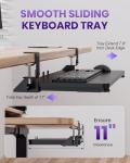 Zontera Adjustable Under Desk Keyboard and Mouse Tray