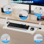 Zontera Sliding Keyboard Tray with Adjustable Clamp