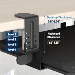Under Desk Keyboard Tray with Adjustable Height