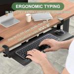 Under Desk Keyboard Tray with C-Clip Mounting