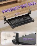 Zontera Adjustable Under Desk Keyboard and Mouse Tray