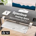 BONTEC Under-Desk Sliding Keyboard and Mouse Tray