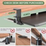 Under Desk Keyboard Tray with C-Clip Mounting