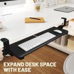 Under Desk Keyboard Tray with Adjustable Height