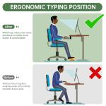 Under Desk Keyboard Tray with C-Clip Mounting