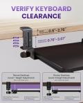 Zontera Adjustable Under Desk Keyboard and Mouse Tray