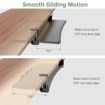Under Desk Keyboard Tray with C-Clip Mounting