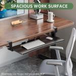 Under Desk Keyboard Tray with C-Clip Mounting