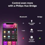 Philips Hue White & Color Ambiance BR30 LED Smart Bulb, Bluetooth & Zigbee Compatible (Hue Hub Optional), Compatible with Alexa & Google Assistant, New Version, 1 Bulb