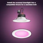 Philips Hue Smart Recessed 5/6 Inch LED Downlight - White and Color Ambiance Color-Changing Light - 4 Pack - 1100LM - Control with Hue App - Compatible with Alexa, Google Assistant and Apple Homekit