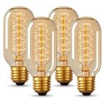 Vintage Antique Edison Light Bulbs, Warm White (4 Pack)