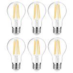 Ascher 60W LED Filament Light Bulbs, Warm White