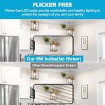 Ascher 60W LED Filament Light Bulbs, Warm White