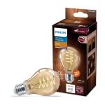 Philips Dimmable Amber Spiral Light Bulb, 60W Equivalent