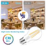 Ascher 60W LED Filament Light Bulbs, Warm White