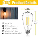 Vintage Edison Style Dimmable LED Bulbs - 4 Pack