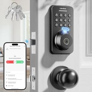 Ulecoce WiFi Keyless Entry Door Lock with Handle