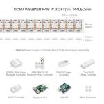 RGB LED Strip Light with Chasing Effects, 3.3FT