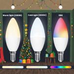 XFOX Smart Color Changing Light Bulbs, 3 Pack