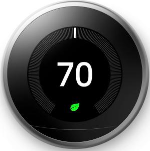 Google Nest Learning Thermostat - 3rd Gen - Programmable Smart Thermostat for Home - Compatible with Alexa (Stainless Steel)