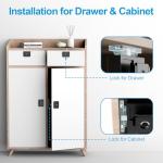 Smart Fingerprint Cabinet Lock - Matte Black