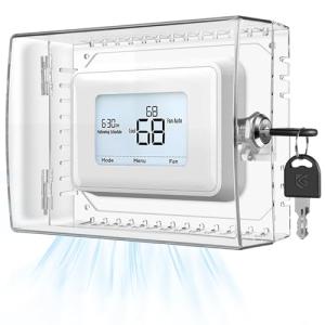Transparent Keyed Thermostat Cover for Honeywell