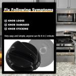 GYOFFULL Replacement Black Stove Knob for GE & Hotpoint