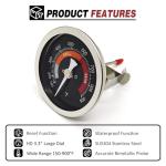 Large 3.3” Thermometer for Big Green Egg Grill
