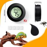 Reptile Thermometer and Humidity Gauge Set