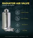 Steam Radiator Air Vent Valve - Chrome Steel