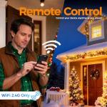 TESSAN Outdoor Smart Plug with 3 Sockets