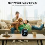 Portable 5-in-1 CO2 Air Quality Monitor