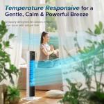 Quiet Tower Fan for Bedroom with High Velocity