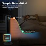 Quiet Tower Fan for Bedroom with High Velocity