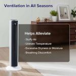 Quiet Tower Fan for Bedroom with High Velocity