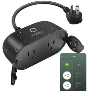 Smart Outdoor Plug with Dual Sockets and Wi-Fi