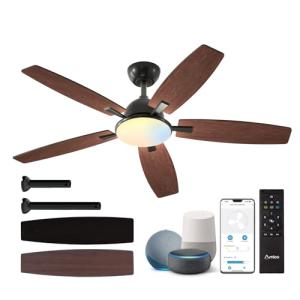 Smart 52-Inch Ceiling Fan with Lights and Remote