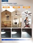 Smart 52-Inch Ceiling Fan with Lights and Remote