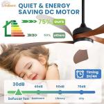 Sofucor 52" Smart Ceiling Fan with Remote Control